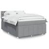 VidaXL Slat Bed Base with Mattress Light Grey 160x200cm Fabric 3287133