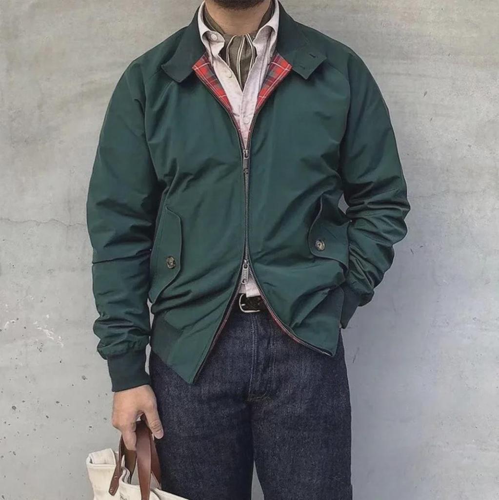 Pánská khaki bunda Harrington GDDQSDC - podzimní retro tenká větruodolná motocyklová bunda, American Workwear G9