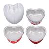 15PCS Herz Aluminium Folie Kuchen Pan mit Klar Deckel Dessert Backen Tasse für Hochzeiten Valentinstag Birthda