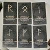 10.3*6cm Elder Futhark Rune Cards with Meanings –25 Pcs Norse Mythology Oracle Cards for Fortune Telling & Meditation