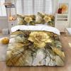 3Pcs Imitation Gilded Beautiful Floral Print Coreless Down Duvet Cover Set Multi Size Comfortable Bedroom Bedding Decoration