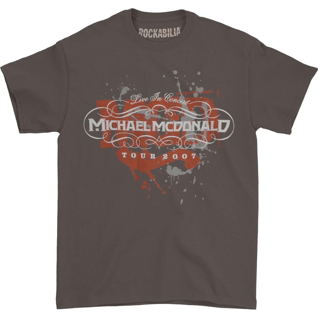 Men s Michael Mcdonald MCDE 2007 Live In Concert Tour T-shirt XX-Large Black 2XL