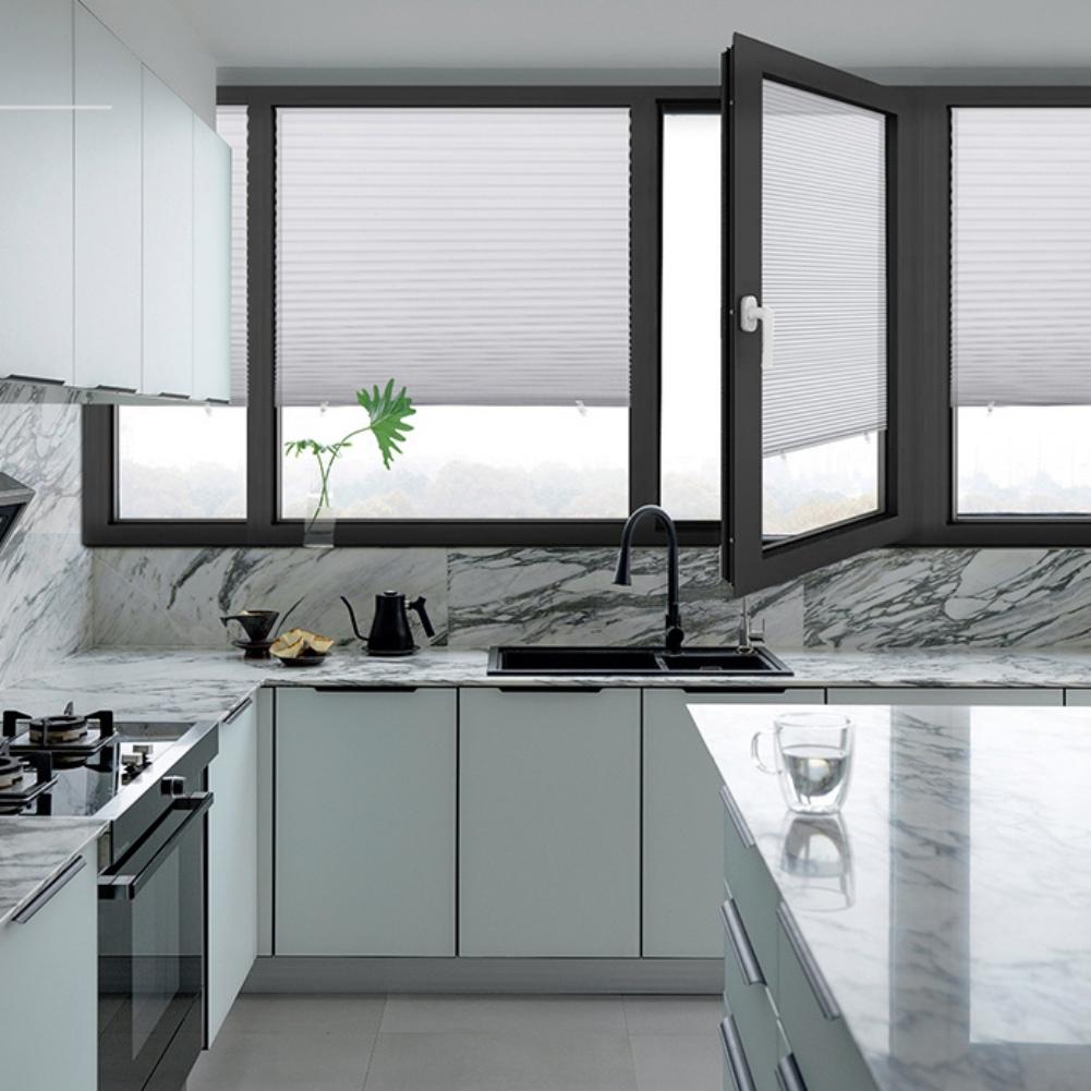 1pcs Semi-blackout Pleated Blinds Velcro Pleated Curtains