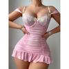 Sexy Lace See-through Nightdress & Thong Set - New Hot Sale