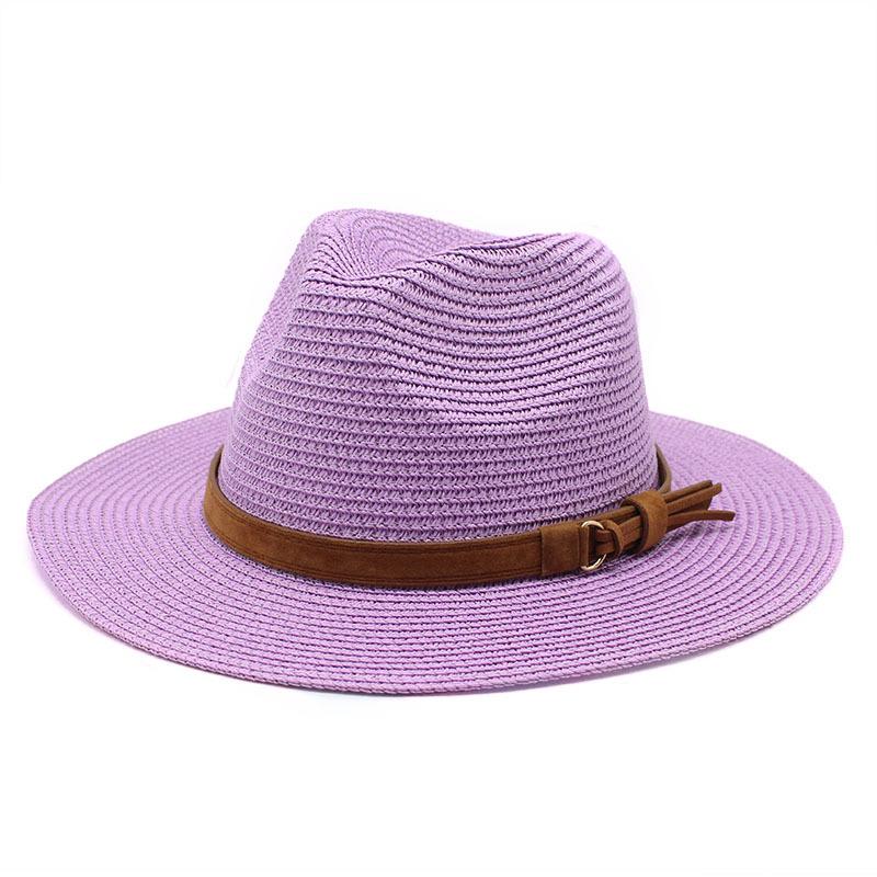 Nuovo Taglia Grande 59-60CM Cappello Panama Cappelli Estivi da Sole per Donna Uomo Esterno Spiaggia Paglia Cappellino Protezione UV Chapeau Cappello Jazz Trilby