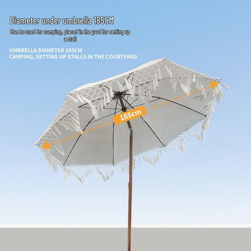 

Seaside Tassel Beach & Patio Sunshade Umbrella for Pool & Terrace