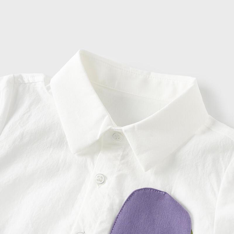 TONGTAI Baby & Peuter Puur Katoen Korte Mouw Kraagje Shirt
