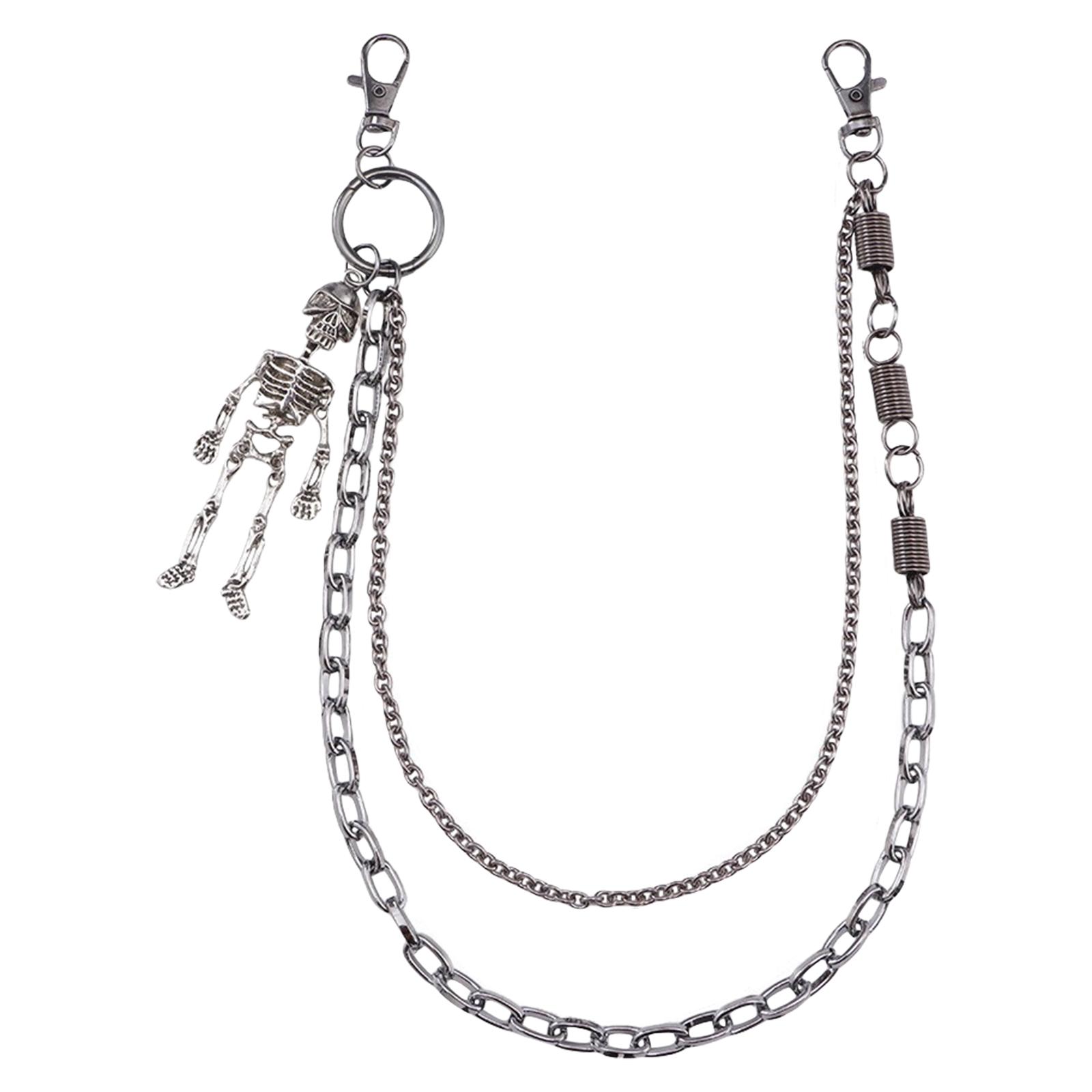 

Punk Skull Pendant Waist Chain Pants Chain Waist Accessory Jeans Chain For Rock Concerts And Night Club Dressingup