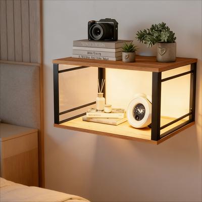 Wall Mounted Nightstands Bedside Table Wood Desk Light Floating Coffee Sofa Tea Table Wood Cabinet Display Meuble Furniture