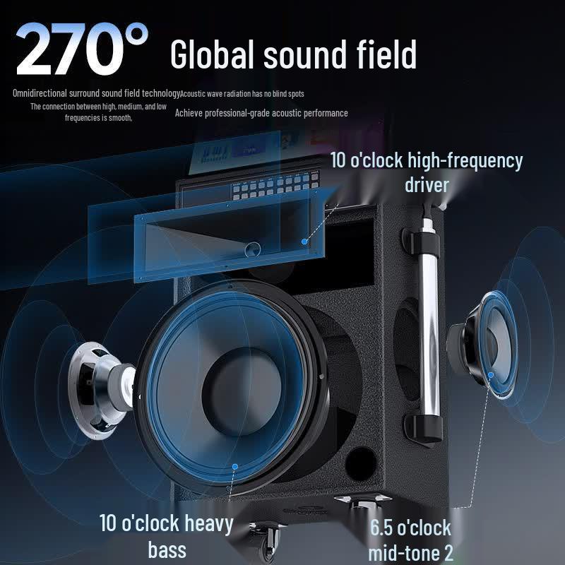 SANSUI TE107 Outdoor Trolley Bluetooth Speaker (CN version)