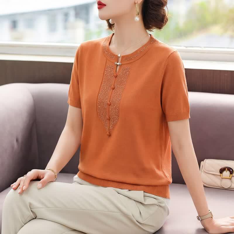 Baolianduo Women s Summer Knit Casual Top L