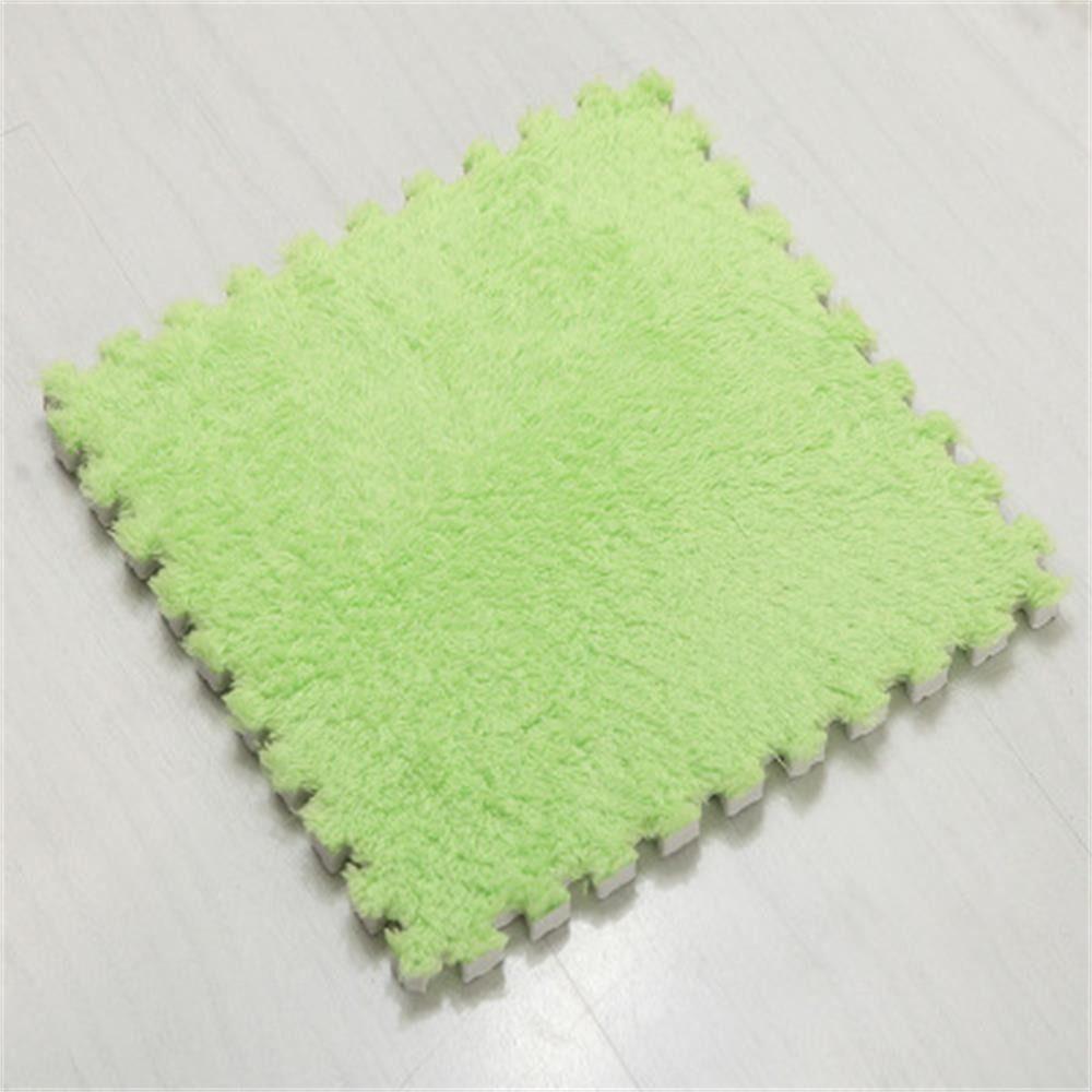 Easy To Clean Fluffy Floor Carpet Mat Square Soft Puzzle Foam Carpet Tiles Anti-Slip Playmat Thickened Plush Foam Living Room