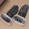 Women’s Winter Touchscreen Sheepskin Gloves - Warm, Windproof, Fur-Lined for Driving, Skiing, Riding