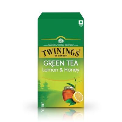 Twinings Green Tea Lemon & Honey, 100 Teabags, Green Tea, Sweet Honey & Tangy Lemon, 200 Grams, Pack of 1