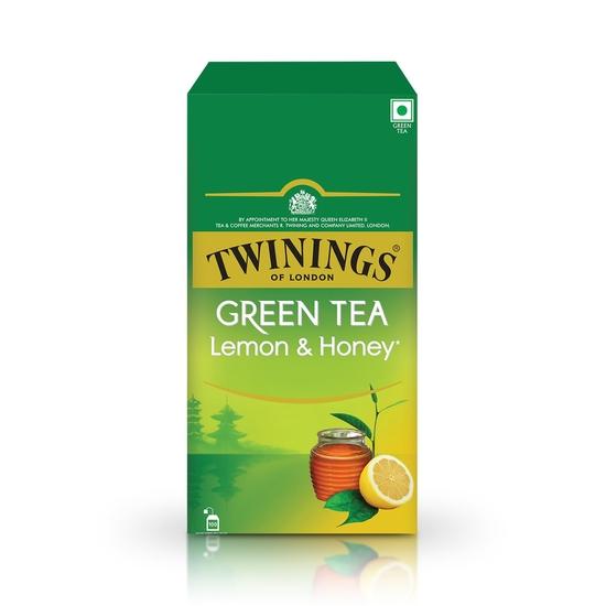 Twinings Зеленый чай с лимоном и медом, 100 пакетиков, Зеленый чай, Сладкий мед и терпкий лимон, 200 грамм, 1 упаковка