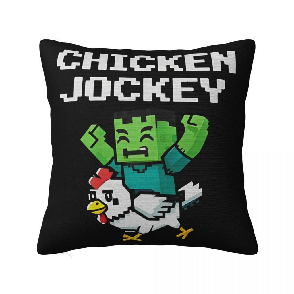 Chicken Jockey Pillow Cases Zombie Game Cushion Cover Novelty Zippered Decor Pillowcover for Home 18