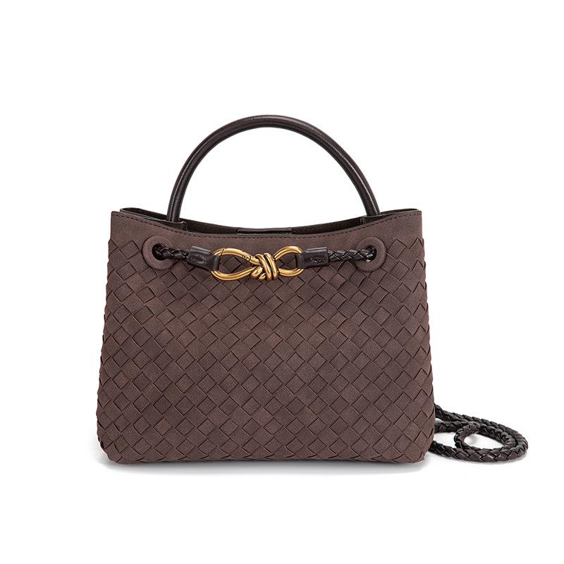 Woven Metal Rope Buckle Multi-Use Tote: Large Capacity Handbag & Crossbody Bag