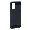Soft Case - Samsung - Galaxy A02s - Black - Brushed Carbon Fiber Effect - Shock Protection