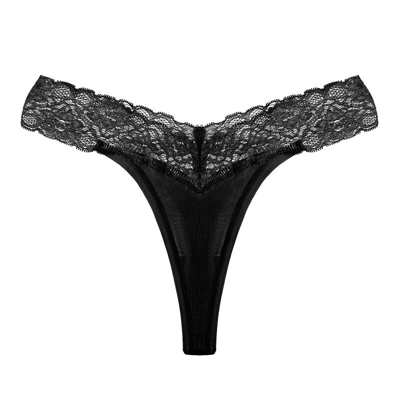 European & American Plus Size Lace Low Waist Sexy Thong - Women's Summer Breathable Temptation Panties