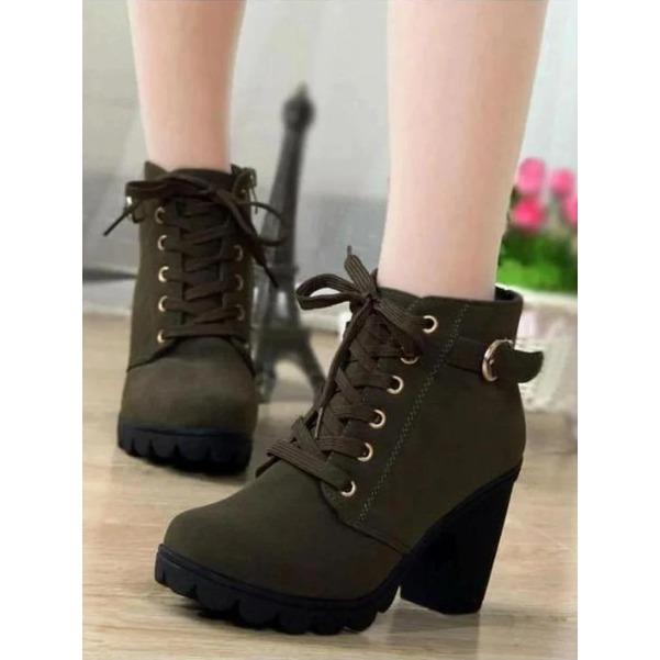 Women High Heeled Ankle Boots Ladies Autumn Winter Womens Shoes High Heels 8.5cm Female Boot Botas De Mujer Plus Size