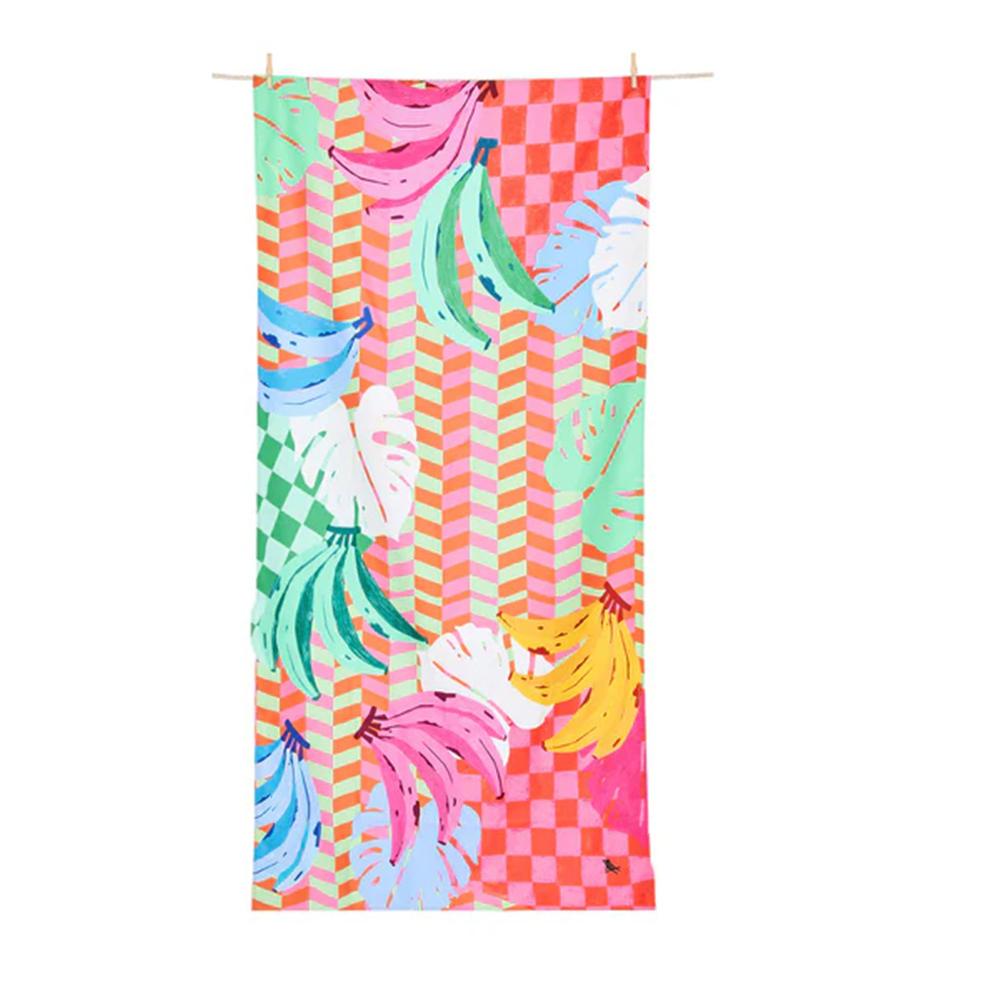 

Comfortable Beach Towel, Tropical Banana & Checkerboard Print Oversized Quick-Dry Towel for Pool, Beach, Vacation and Outdoor Us W40*H60(CM)