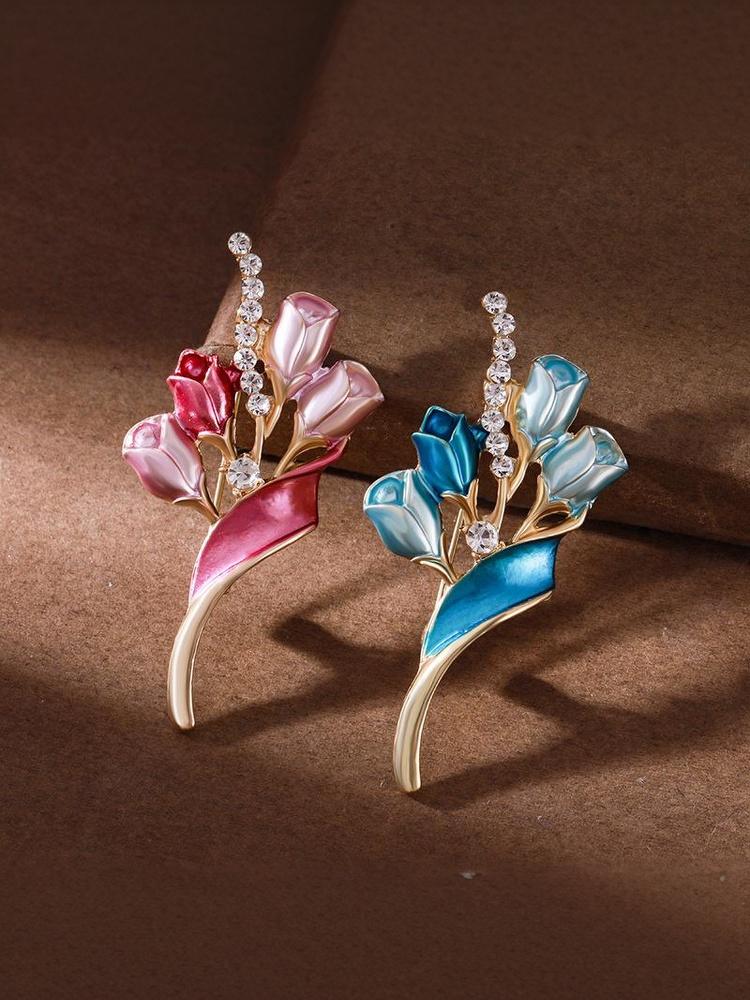 [HS][LA]1Stk Mode Elegant Blume Tulpe Brosche Für Damen Kleidung Mantel Schmuck Zubehör Geschenk