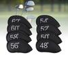 8PCS Wedge Irons Club Head Cover PU Leather Club Iron Headcover 48° 50° 52° 54° 56° 58° 60° 62° Loop