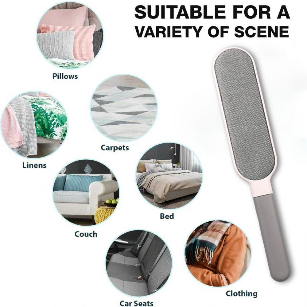 Double-Sided Pet Hair Remover, Pet Hair Tools Manual Electrostatic Sticky Lint Brush, for Cat, Clothing, Sofa, Furniture Clean