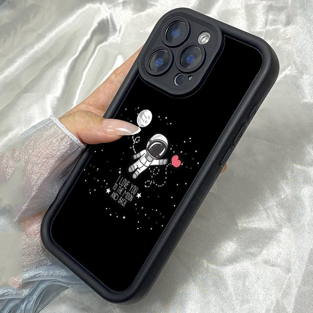 JT26 Astronaut Cartoon Realme 14 15 Huawei Honor 70 90 Infinix Tecno itel Motorola Google All Model Angel eyes Soft TPU Phone Case