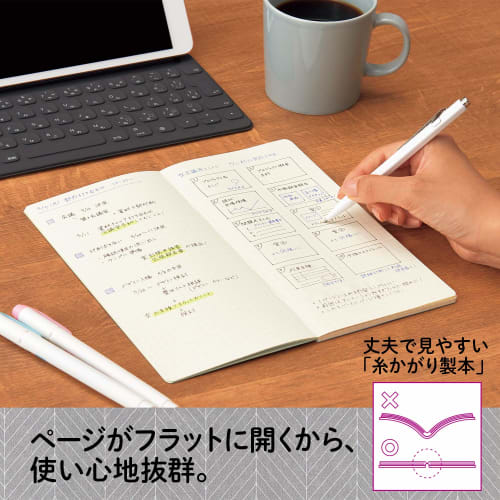 PLUS Plus Note Memo Pad Ka.Crie A4 x 1/3 NS Series Graph 3 Books Black 77762 x 3