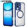 KEYSION Custodia Magnetica Trasparente per Realme C85 5G Silicone Morbido+PC Resistente agli Urti Cover Posteriore per OPPO Realme C85