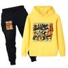 Frühling Herbst Italienisches Gehirnfäule Tiere Tung Tung Tung Sahur Lustiger Druck Kinderanzug Jungen Mädchen Lässige Mode Oberteil + Hose Set