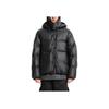 LiNing Cf Suo Series Solid Color Drawstring Loose Down Jacket Unisex Outerwear Black AYMS339-2