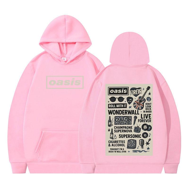 O-Oasis British Rock Band 2025 Graphic Hoodie Men Women Hip-hop Long-sleeved Casual Pullover Vintage Winter Casual Sweatshirts