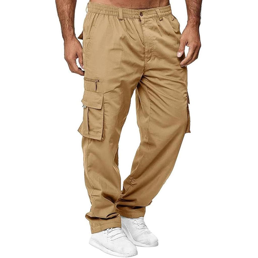 Men'S Sports Pants Running Pants Outdoor Pocket Work Pants Casual Pants
