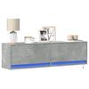 VidaXL Wall-mounted TV Cabinet with LED Lights Concrete Grey 140x31x38 Cm, Wall-mounted TV Unit, Floating TV Unit, TV Stand 852372