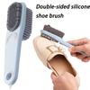 Double-sided Rubber Shoe Brush Soft Bristles Clothes Shoe Brushes Care Brush Waterproof Dirt Removal Cleaning Tool