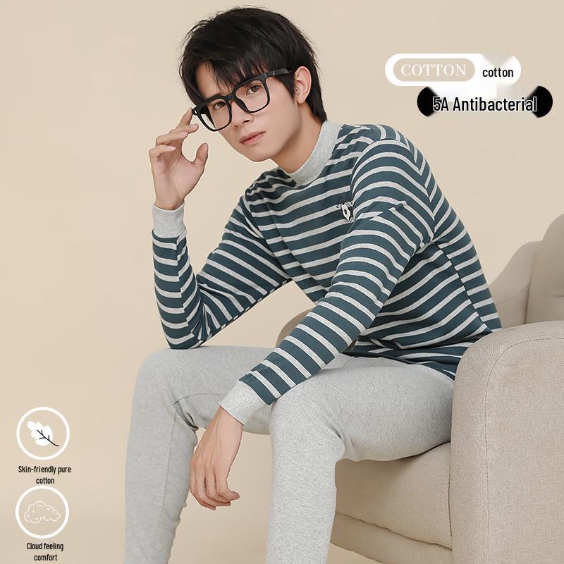 Big Kid Pure Cotton Autumn Underwear Set for Boys - Warm Sweater for Teen Students