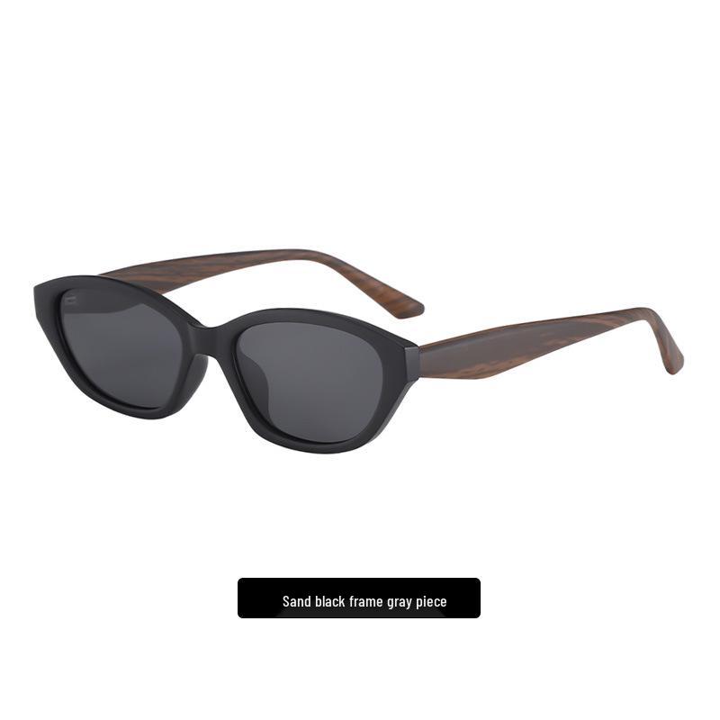 

Высококачественные женские ретро-солнцезащитные очки «Кошачий глаз» с ножками из TR под дерево и поляризационными линзами