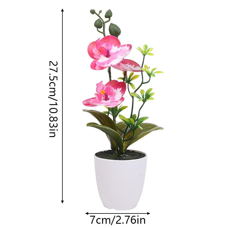 

Bonsai Artificial Butterfly Orchid Silk Flower Potted Fake Plants For Home Garden Decoration Office Room Table Ornaments Wedding