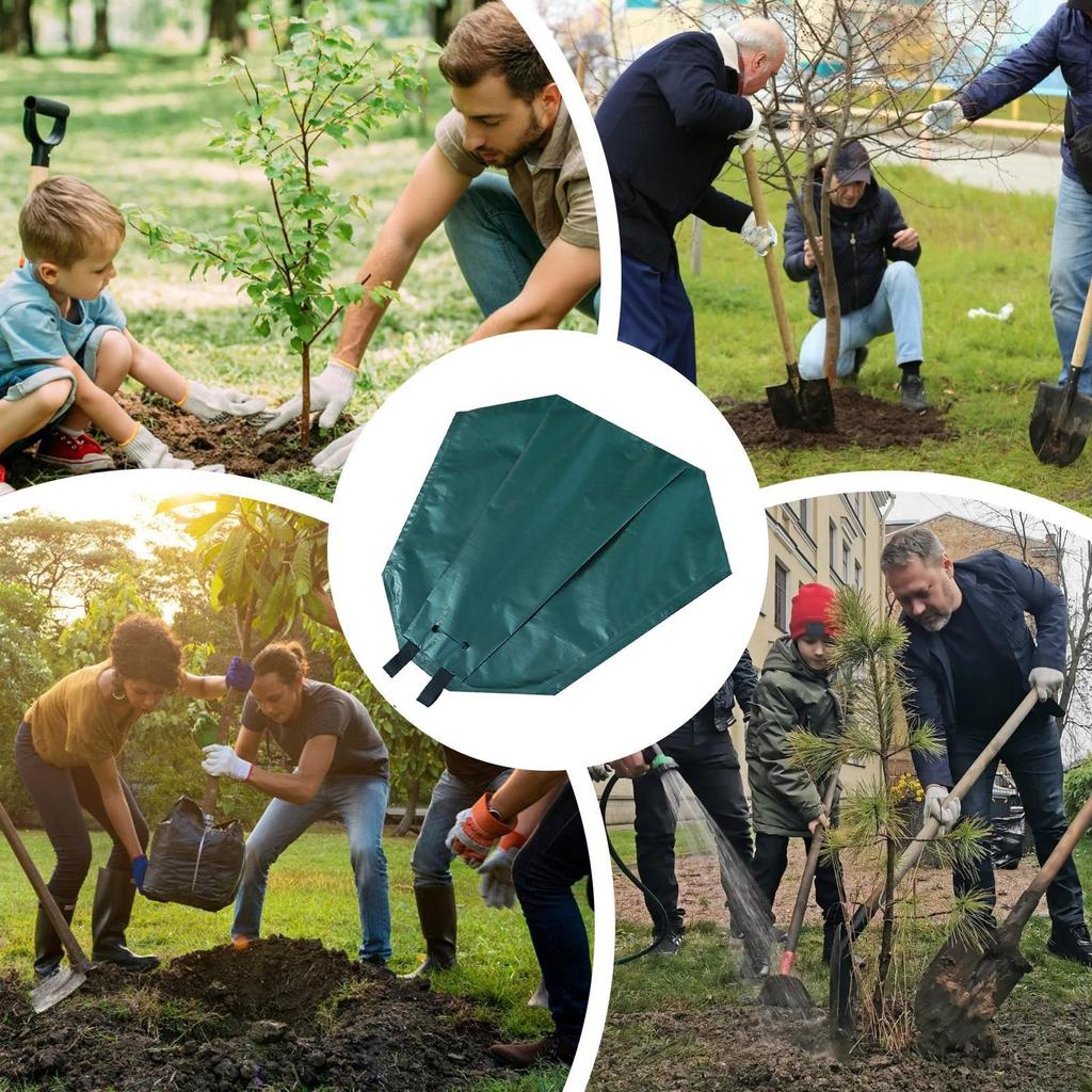Slow Release Tree Watering Bag 20 Gallon Heavy Duty Reusable System Pouch Tree Planting Water Bag For Waterproof Drip Gardening