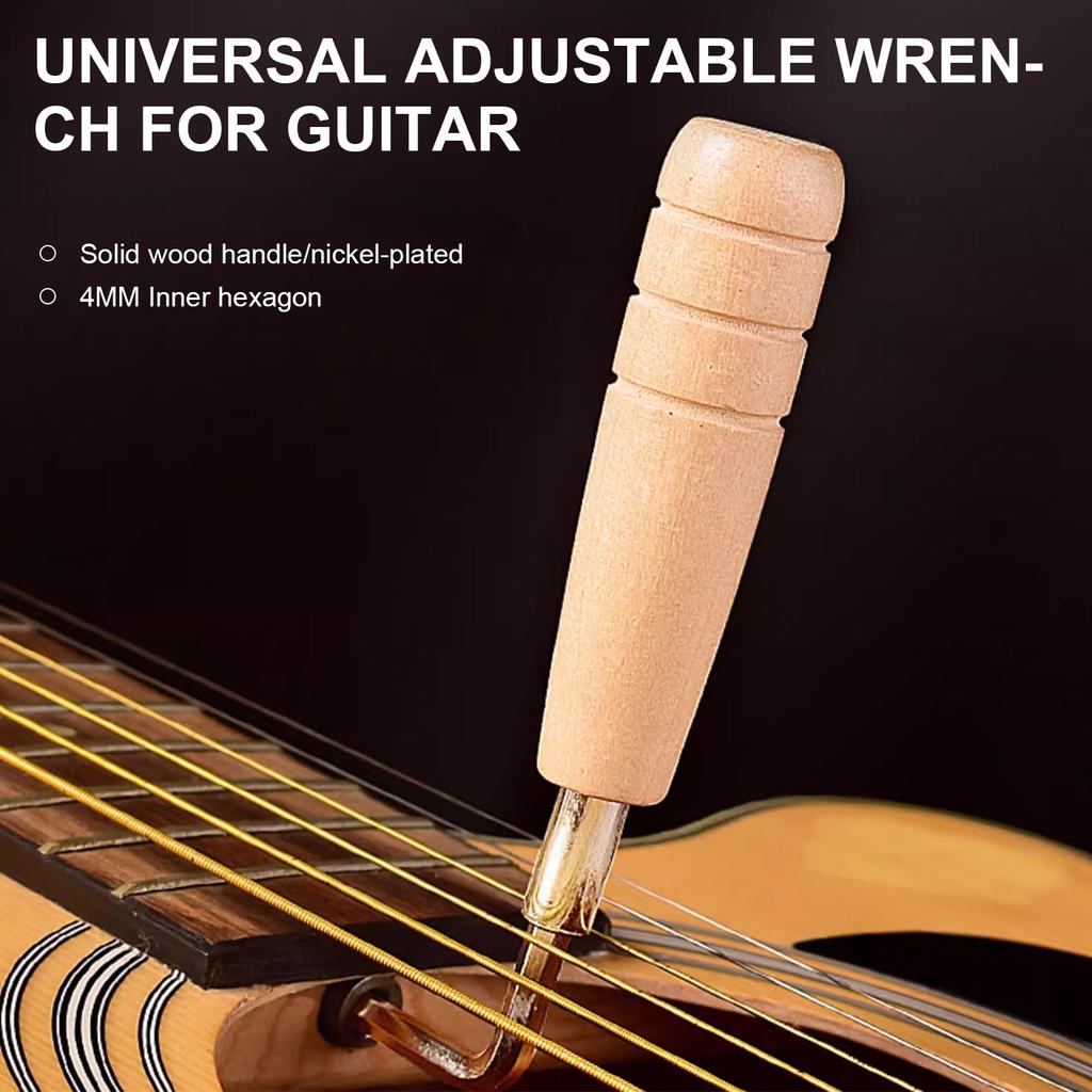 Wood Handle Guitar Wrench Hexagon Adjusting Rod Guitar Truss Rod Guitar Neck Adjustment Repair Tool Easy To Use
