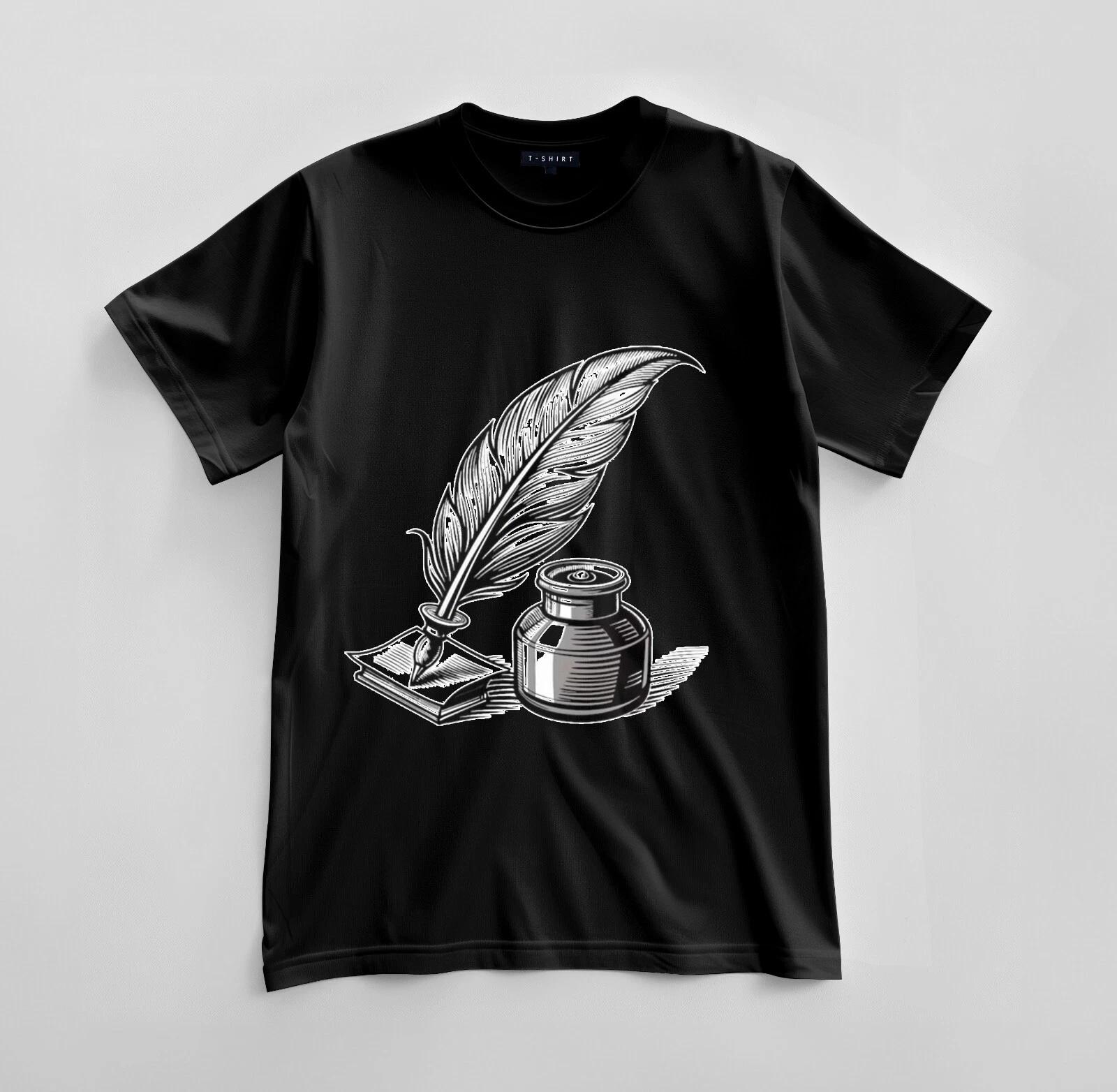 Унисекс футболка с коротким рукавом из джерси, дизайн с графикой ручки 4XL