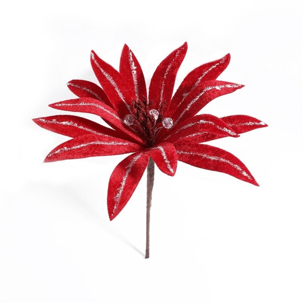 Stoffband Weihnachtsblume 15CM Simulationsblumen Hochzeitsdekoration