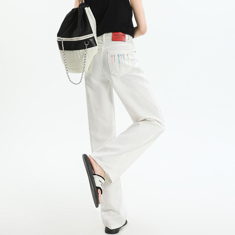 Tennis Jeans Three-proof Jeans Women Spring High Waist Loose Wide-leg Jeans Women Spring Wide-leg Jeans Women Spring