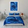 Snowy Train Winter Scenery Set Bedding Set with 1 Duvet Cover 2 Pillowcases Single Double King Queen Gift