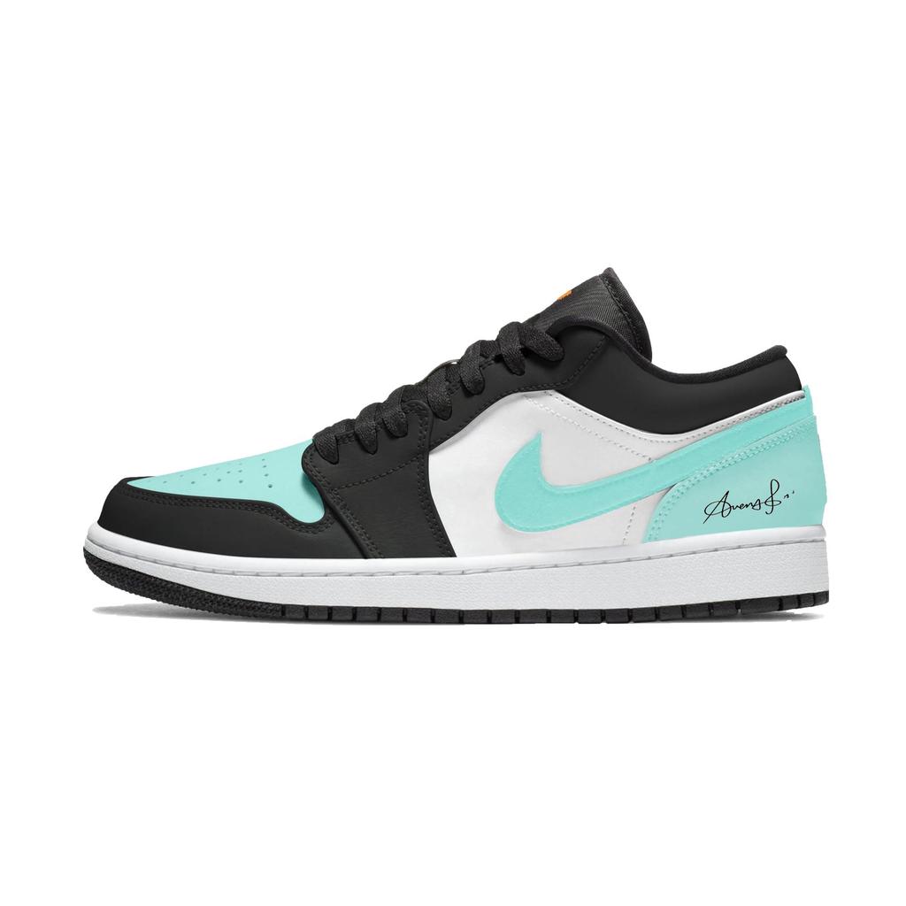 Jordan Air Jordan 1 Mint Dark Tone Low Top Vintage Basketball Shoes Men's Green 553558-081(Team855-)
