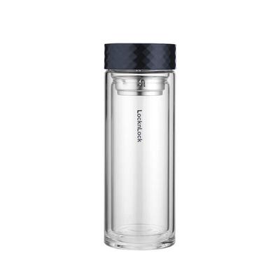 Portable Double-Layer Glass Tea Infuser Mug 360ml
