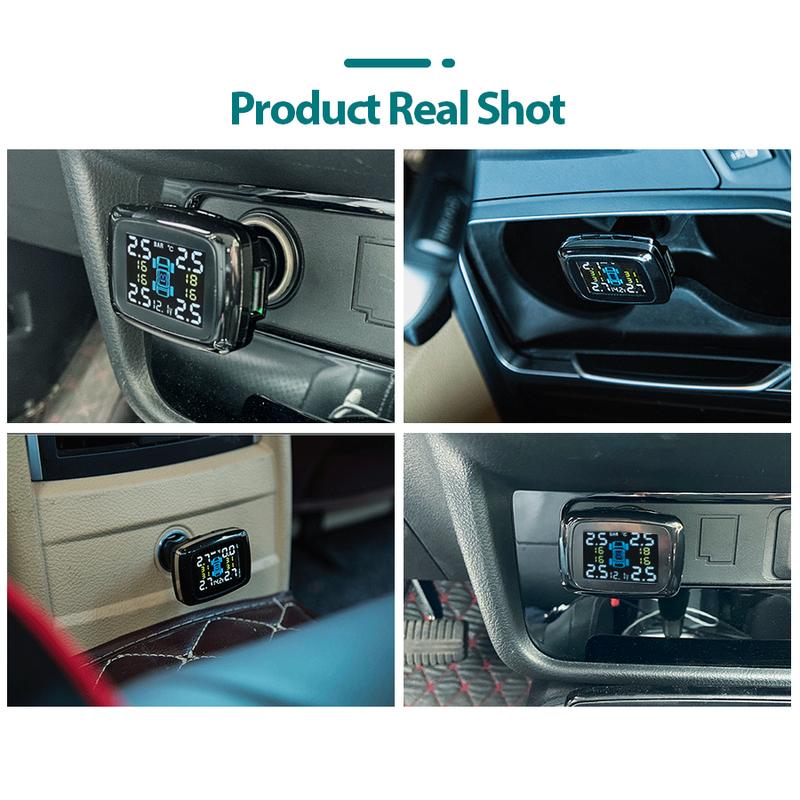 Mini Portable Pressure Gauges Digital Displays Electronic Automotive Universal Tire Pressure Detectors Pressure Monitor Lighters