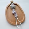 Cute Cartoon Animals Pacifier Chain Clip Cotton Cloth Dolls Animal Wood Rodent Nipples Holder Newborn Toys Teether Accessories